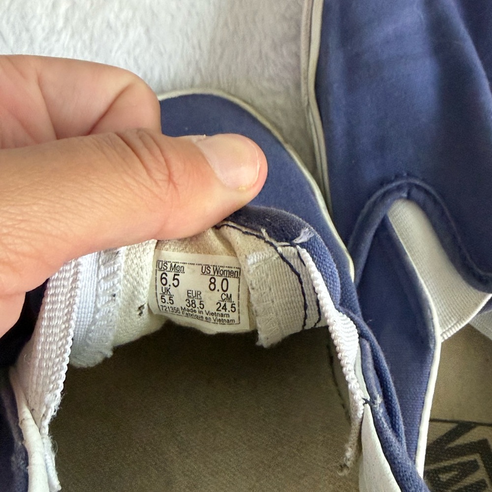 Vans Kids Navy and White Sneakers